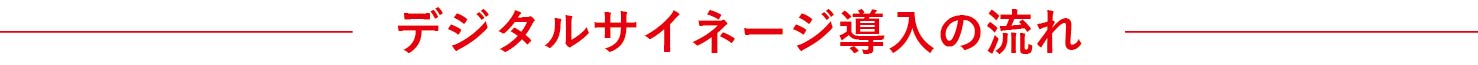 デジタルサイネージ導入の流れ